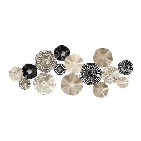 Black And Silver Metal Discs Wall Plaque (View 13 of 15)