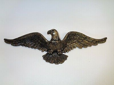 Black Antique Silver Metal Wall Art For Well Known Vintage 19" American Eagle Figure Door Wall Mount Decor Patriotic Art (View 14 of 15)