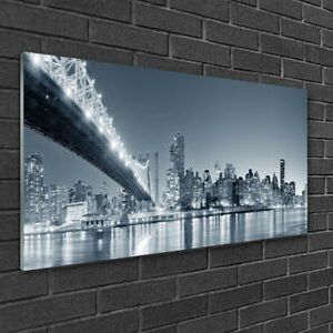 Bridge Wall Art In Recent Tulup Print On Glass Wall Art 100X50 Picture Image City Bridge (View 7 of 15)