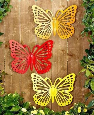 Butterfly Metal Wall Art Pertaining To Widely Used Garden (View 1 of 15)