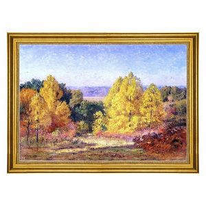Clement Wall Art Pertaining To Most Current Theodore Clement Steele The Poplars Framed Canvas Print – Traditional (View 2 of 15)