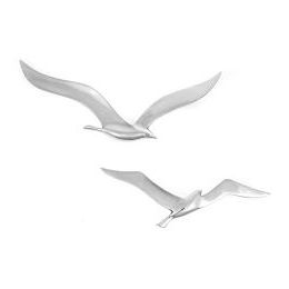 Coins Brass Metal Wall Art For Most Up To Date Flying Seagull Bird – Handmade Metal Wall Art Decor – Silver, Small (View 15 of 15)