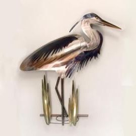 Copper Art, Large Metal Wall With Regard To Newest Heron Bird Wall Art (View 13 of 15)