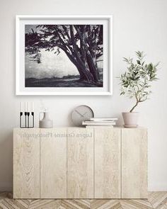 Cypress Tree Print, Black And White Tree Wall Art, California Landscape Within 2018 Cypress Wall Art (View 5 of 15)