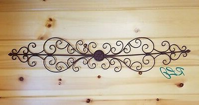 Decorative Rustic Swirl Scroll Wrought Iron Wall Grille Art Sculpture For 2018 Brass Iron Wall Art (View 6 of 15)