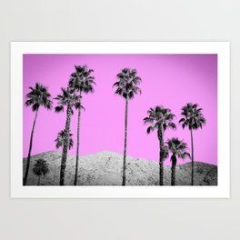 Desert Palms Wall Art Pertaining To Most Current Pink Palm Trees / Desert / Palm Springs Art Print (View 3 of 15)