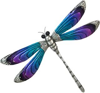 Dragonflies Wall Art Intended For Well Known Amazon: Dragonfly Wall Decor – 3D Metal Design – Hand Painted In (View 5 of 15)