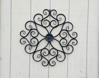 Famous Brass Iron Wall Art With Regard To Outdoor Metal Wall Art/wall Decor/faux Wrought Iron/metal Wall (View 9 of 15)