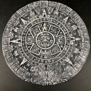 Famous Mayan Aztec Calendar Mexican Wall Hanging Art Home Decor Gray Grey  (View 7 of 15)