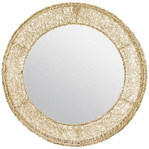 Favorite Cooper Classics Richey Aged Gold 19" Round Wall Mirror – #3w (View 4 of 15)