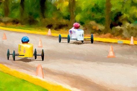 Favorite Derby Wall Art Pertaining To Soap Box Derby Race Canvas Print Fine Art Contemporary Digital Painting (View 2 of 15)