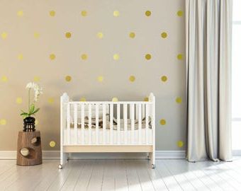 Favorite Open Dotswall Art With Metallic Gold Wall Decals Polka Dot Wall Sticker Decor (View 5 of 15)