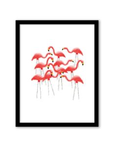 Flock Wall Art Within Widely Used Flamingo Flock Watercolor Printable Wall Art – Chicfetti (View 2 of 15)