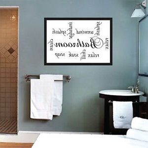 Fun Wall Art With Trendy Bathroom Sayings Wall Framed Splash Clean Mural Decal Funny Words Wall (View 10 of 15)