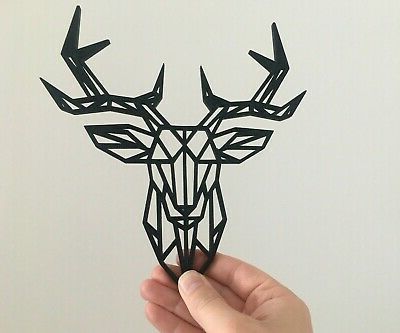 Geometric Deer Stag Animal Wall Art Decor Hanging Decoration Small 18 Intended For Well Known Deer Wall Art (View 12 of 15)