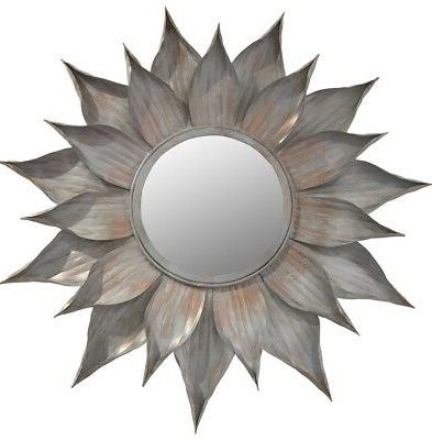 Glossy Circle Metal Wall Art Inside Newest Antique Look Round Metal Wall Mirror Home Sculpture Wall Leaf Round (View 9 of 15)
