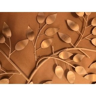 Gold Leaves Wall Art Inside Most Current Shop Stratton Home Decor Brushed Gold Flowing Leaves Wall Decor – Free (View 13 of 15)