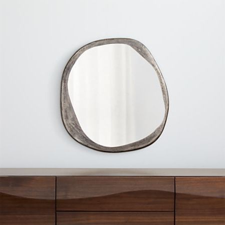 Gunmetal Wall Art In Most Recent Element Round Gunmetal Wall Mirror + Reviews (View 2 of 15)