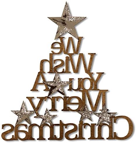 Gunmetal Wall Art Inside Current Amazon: Letter2Word Seasonal Wall Decor – We Wish You A Merry (View 6 of 15)