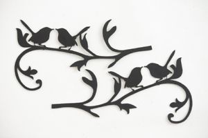 Hand Drawn & Laser Cut, Metal Wall Art Pair Of Birds On Filigree With Widely Used Birds Metal Wall Art (View 14 of 15)