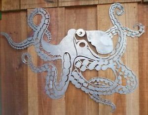 Hanging Octopus Metal Wall Art Home Decor Sea Life Sculpture Huge 44 Intended For Recent Octopus Metal Wall Sculptures (View 15 of 15)