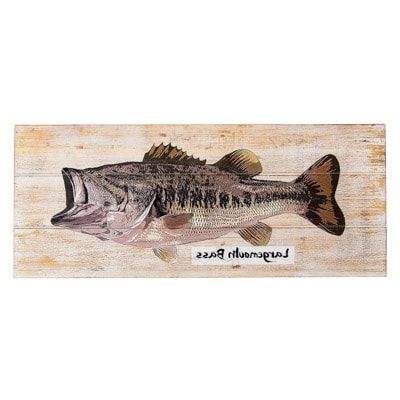 Largemouth Bass Wood Wall Art – Globe Imports Intended For Most Popular The Bassist Wall Art (View 15 of 15)