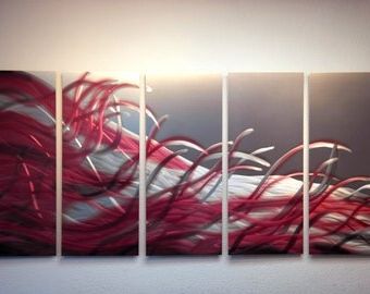 Latest Metal Wall Art Aluminum Decor Abstract Contemporary Modern In Textured Metal Wall Art (View 2 of 15)