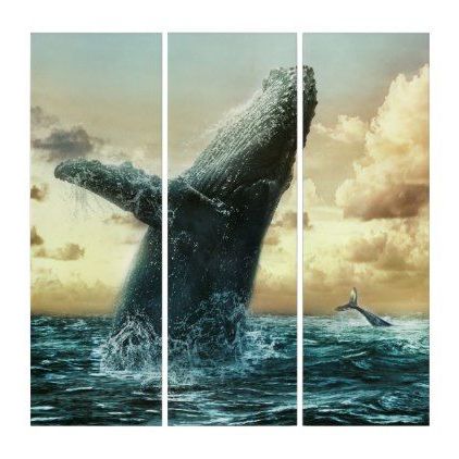 Latest Stunning Humpback Whale Triptych – Ocean Side Nature Waves Freedom Throughout Humpback Whale Wall Art (View 3 of 15)