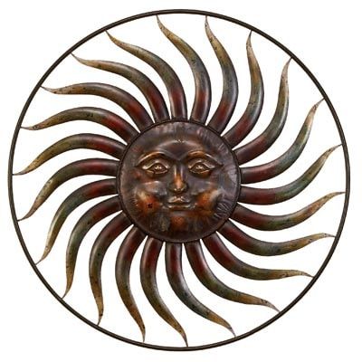Layered Rings Metal Wall Art Intended For Newest Metal Wall Sun Ring – Globe Imports (View 1 of 15)
