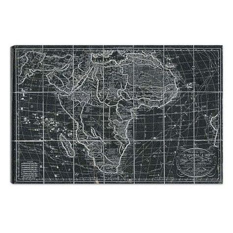 Map Wall Art, Black Wall (View 1 of 15)