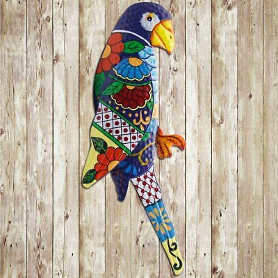 Metallic Rugged Wooden Wall Art With Current Colorful Tropical Parrot Metal Wall Art Hanging Sculpture Indoor (View 4 of 15)