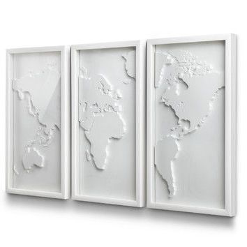 Most Popular 3 Piece Metal Wall Art Set Pertaining To Umbra 3 Piece Mapster Wall Décor Set (View 6 of 15)