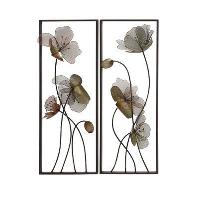 Most Popular Dimensional Wall Art Inside Metal Wall Décor Set (View 8 of 15)