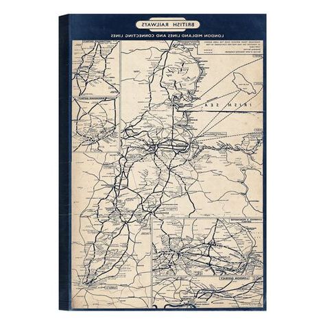 Most Popular Hatcher Wall Art Intended For Hatcher & Ethan British Railways Map 1961 Canvas Art – He10958 16x (View 3 of 15)
