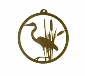 Most Recent Cattails Wall Art Pertaining To Heron And Cattails Rustic Metal Wall Art, Home Decor, Wall Hanging (View 14 of 15)
