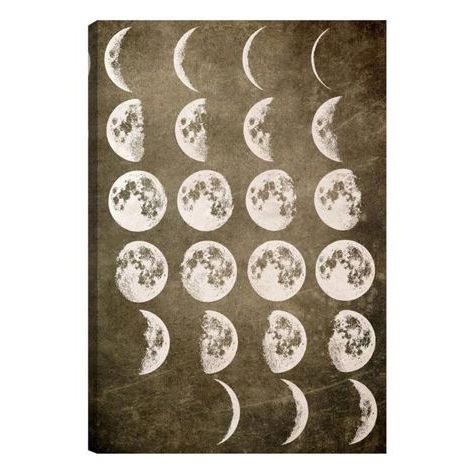Most Recent Hatcher And Ethan Lunar Phases Canvas Wall Art (with Images) (View 2 of 15)