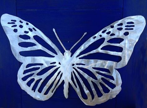 Most Recent Metal Wall Art Butterfly, 3 Dimensional Or Flat, Aluminum, Xlarge, Hand Intended For 3 Dimensional Wall Art (View 1 of 15)