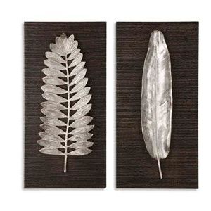 Most Recent Pierced Metal Leaf Wall Art Pertaining To Global Views Nickel Twig Wall Art 9.92252 (Photo 1 of 15)