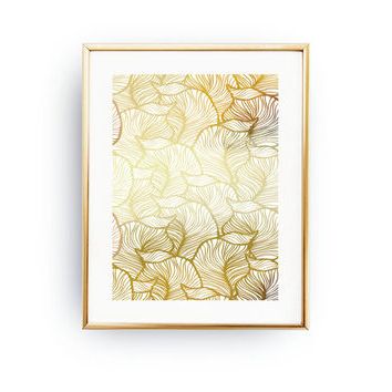 Most Recent Shop Gold Leaf Wall Art On Wanelo Intended For Gold Leaves Wall Art (View 7 of 15)