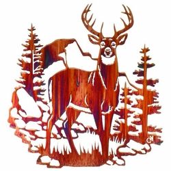 Most Recently Released 18" Edge Of Silence Deer Metal Wall Artkathryn Darling – Wildlife Inside Deer Wall Art (View 13 of 15)