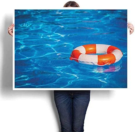 Most Recently Released Swimming Wall Art Pertaining To Amazon: Mannwarehouse Buoy Modern Frameless Painting, Life Buoy In (View 5 of 15)