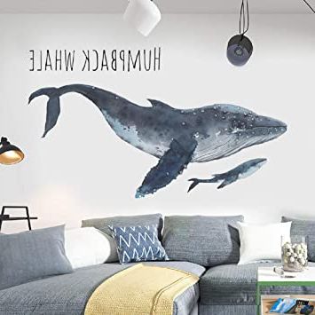 Most Up To Date Humpback Whale Wall Art With Regard To Amazon: Humpback Whale Wall Decals Marine Animal Stickers Peel And (View 1 of 15)