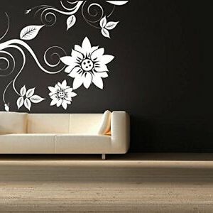 Most Up To Date Swirly Rectangular Wall Art Pertaining To Corner Swirl Design Vinyl Removable Wall Sticker Decal Home Decor Art (View 12 of 15)