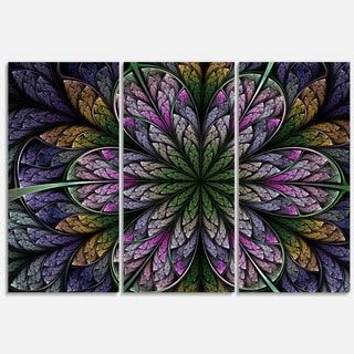 Multi Color Metal Wall Art For Newest Multi Color Fractal Floral Pattern In Black – Floral Glossy Metal Wall (View 9 of 15)