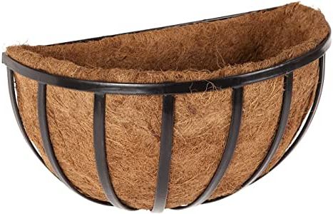 Newest Amazon : Half Moon Wall Planter Baskets 18 Inches Comes With Coco With Half Circle Metal Wall Art (View 9 of 15)