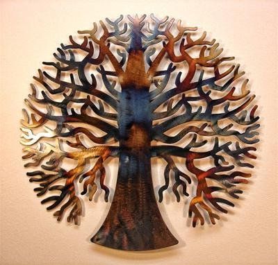 Newest Lone Oak Metal Wall Art Wrought Iron Abstract (View 1 of 15)