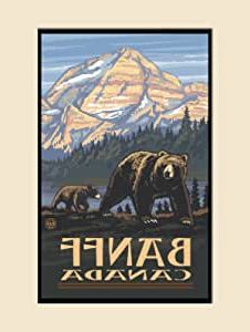 Northwest Wall Art Pertaining To Most Recently Released Amazon: Northwest Art Mall Rgb Banff Canada Grizzly Bears Wall Art (View 13 of 15)