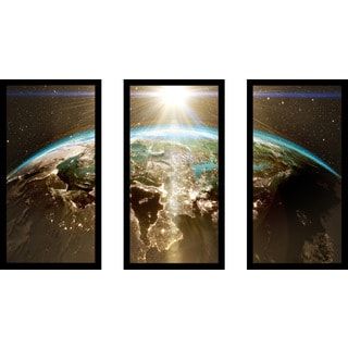 "Planet Earth – Europe" Framed Plexiglass Wall Art Set Of 3 – On Sale With Regard To Trendy Earth Wall Art (View 4 of 15)
