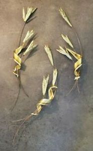 Popular Autumn Metal Wall Art For Vtg Mid Century Brass Metal Wall Decor Fall Wheat Stalk Set Of  (View 14 of 15)