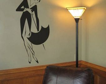 Popular Lady Wall Art Throughout Items Similar To Elegant Lady Wall Decal On Etsy (View 1 of 15)